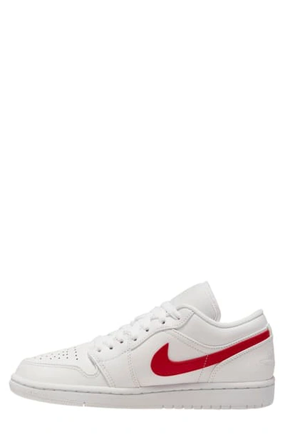 Shop Jordan Air  1 Low Sneaker In White/ University Red/ White