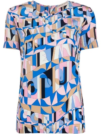 Shop Emilio Pucci Abstract Print T-shirt In Multicolour