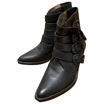Pre-owned Toga Black Leather Boots