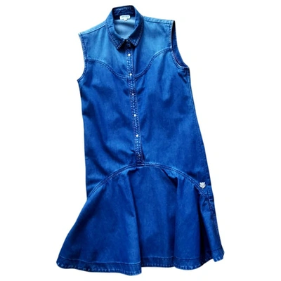 Pre-owned Kenzo Mid-length Dress In Blue