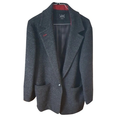 Pre-owned Swildens Anthracite Wool Coat