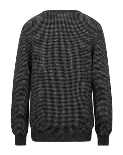 Shop Trussardi Jeans Man Sweater Black Size L Virgin Wool, Acrylic, Viscose, Cotton, Linen