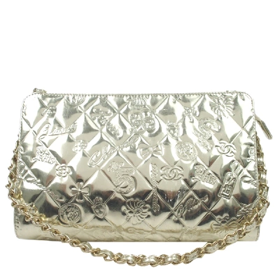 Pre-owned Silver Patent Leather Lucky Charms Pochette