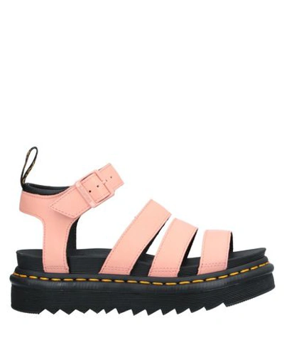 Shop Dr. Martens' Sandals In Salmon Pink