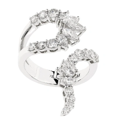 Shop Yeprem White Gold And Diamond M-pulse Ring