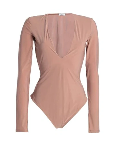 Shop Alix Nyc Bodysuits In Pale Pink