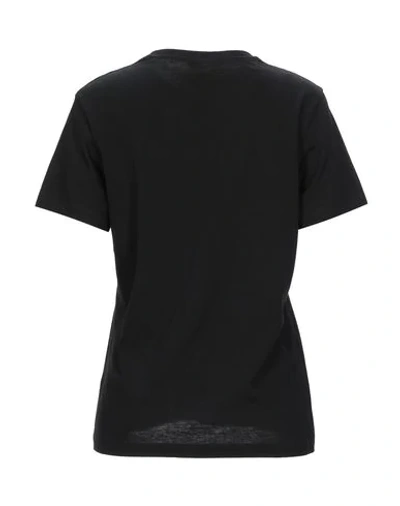 Shop Amen Woman T-shirt Black Size L Cotton, Elastane, Glass, Polyurethane