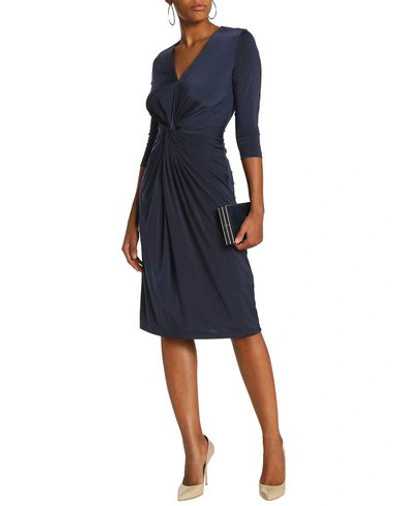 Shop Raoul Knee-length Dress In Dark Blue