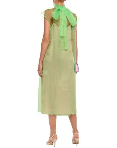 Shop Prada Midi Dresses In Green