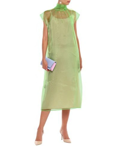 Shop Prada Midi Dresses In Green