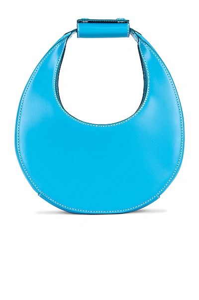 Shop Staud Mini Moon Bag In Bright Blue