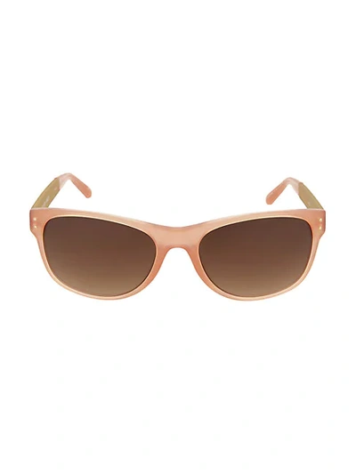 Shop Linda Farrow Novelty 55mm Square Sunglasses In Nectarine