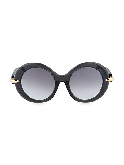 Shop Pomellato 51mm Round Sunglasses In Black