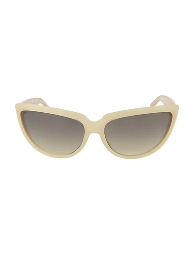 Shop Linda Farrow Novelty 53mm Cat Eye Sunglasses In Shell Ash