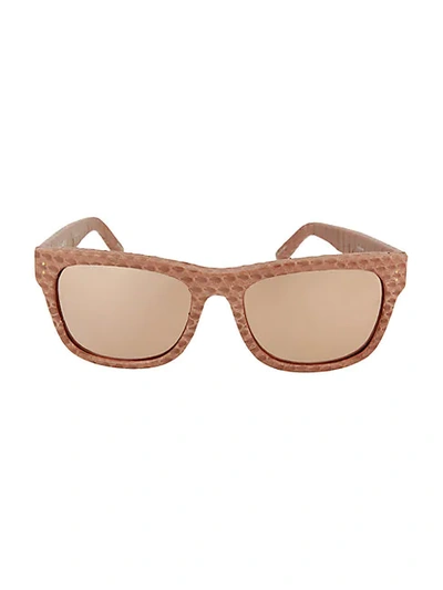 Shop Linda Farrow Novelty 57mm Square Sunglasses In Rose Gold