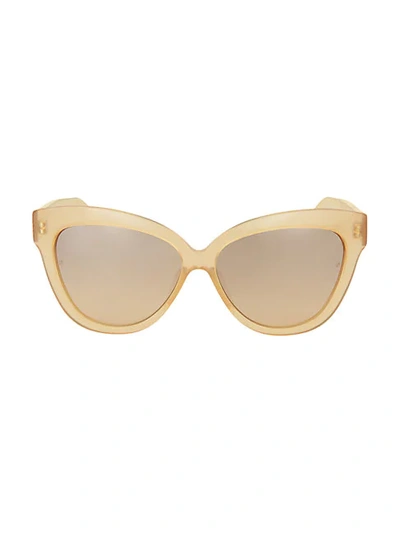 Shop Linda Farrow Novelty 60mm Cat Eye Sunglasses In Apricot