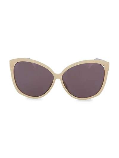 Shop Linda Farrow Novelty 56mm Cat Eye Sunglasses In Purple