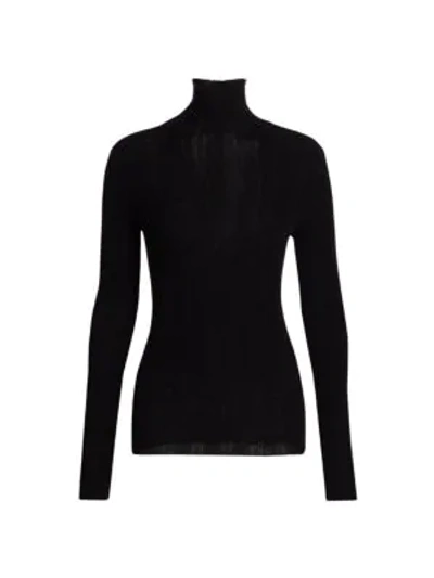 Shop Totême Women's Narano Knit Turtleneck In Black