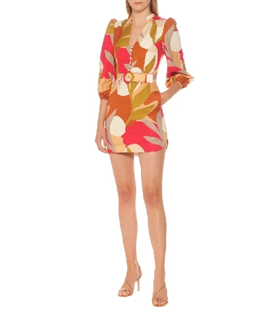 Shop Rebecca Vallance Sangria Printed Minidress In Red