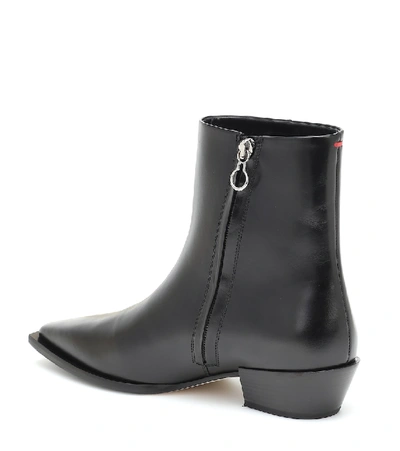 Shop Aeyde Ruby Leather Ankle Boots In Black