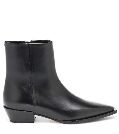 Shop Aeyde Ruby Leather Ankle Boots In Black