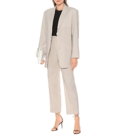 Shop The Frankie Shop Pernille High-rise Straight Pants In Grey