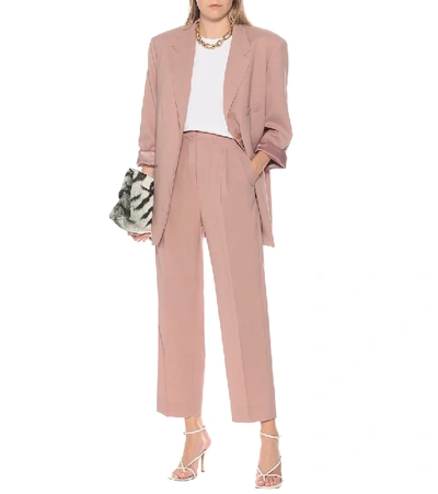 Shop The Frankie Shop Pernille High-rise Straight Pants In Pink