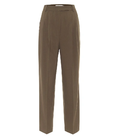 Shop The Frankie Shop Bea High-rise Straight Pants In Brown