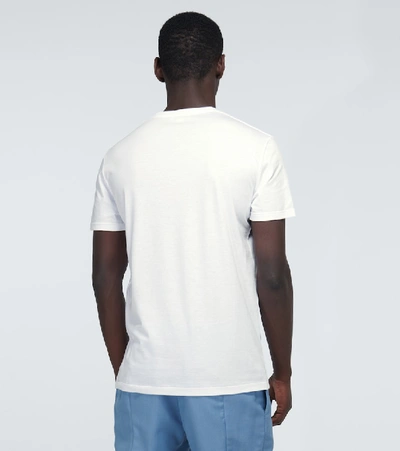 Shop Alexander Mcqueen Cotton Printed T-shirt In White