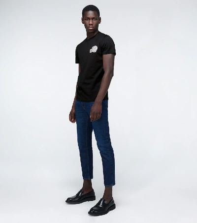 Shop Moncler Logo Patch T-shirt In Black