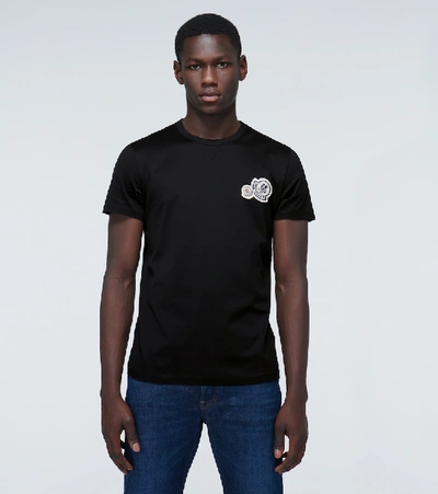 Shop Moncler Logo Patch T-shirt In Black
