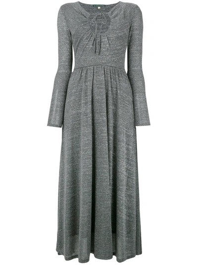 Shop Alexa Chung Key-hole Flared Dress Grey