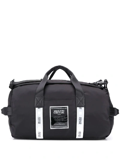 Shop Versace Jeans Couture Logo-patch Holdall In Black