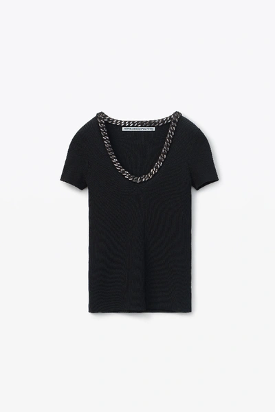Shop Alexander Wang Trapped Chain Pullover  In Black