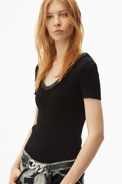 Shop Alexander Wang Trapped Chain Pullover  In Black