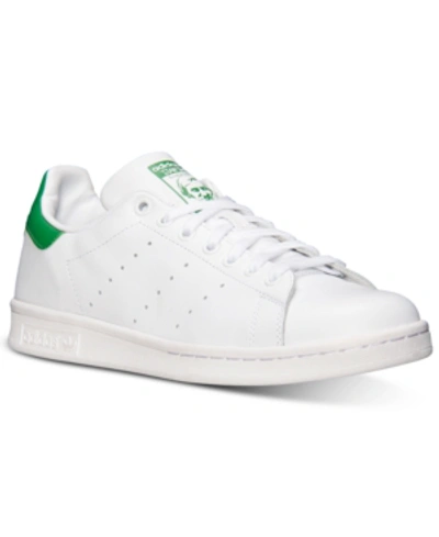 Shop Adidas Originals Men's Stan Smith Casual Sneakers From Finish Line In White, Fairway