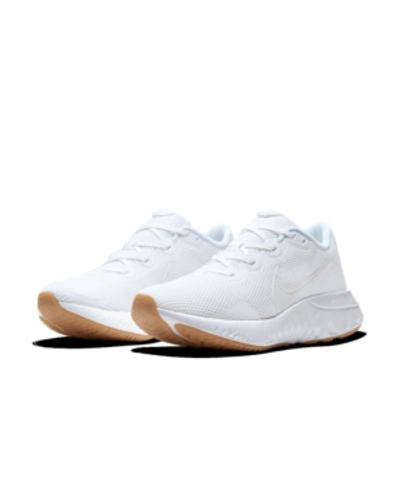 Shop Nike Men's Renew Run Running Sneakers From Finish Line In White