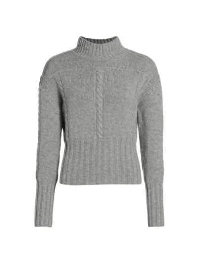 Shop Khaite Maude Cashmere Cable-knit Sweater In Warm Grey