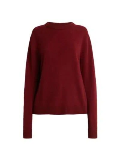 Shop Acne Studios Cashmere Crewneck Sweater In Red Pink