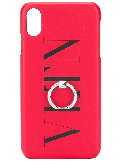 Valentino Vltn Rockstud Iphone X Max Case In Red