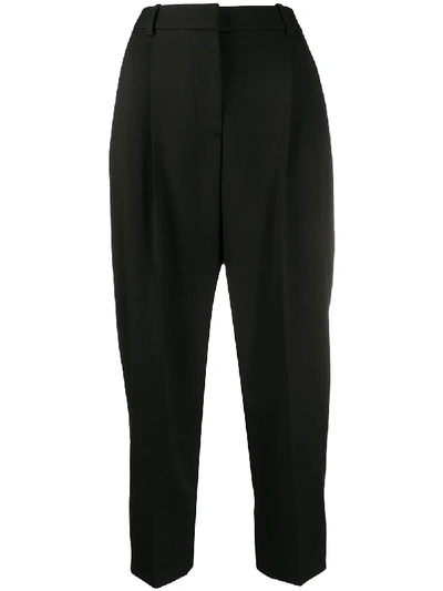 Shop Stella Mccartney Wide Tapered Trousers In Black