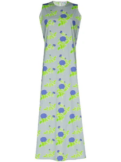 Shop Bernadette Harley Floral-print Maxi Dress In Blue