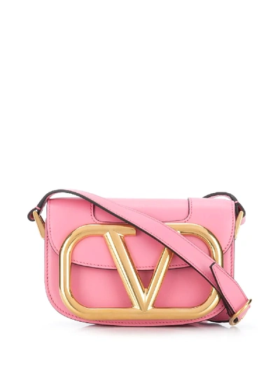 Shop Valentino Small  Garavani Supervee Crossbody Bag In Pink