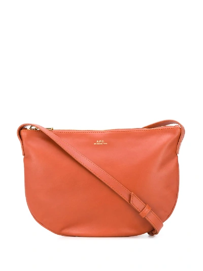 Shop Apc Maelys Shoulder Bag In Brown