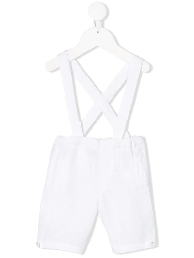 Shop Tartine Et Chocolat Woven Salopette Trousers In White