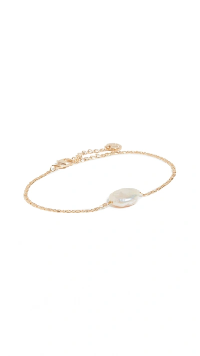 Shop Jules Smith Large Pearl Bracelet In Gold