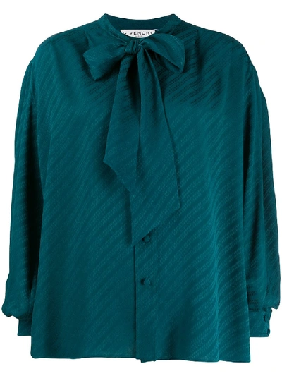 Shop Givenchy Balloon Sleeve Blouse In Blue