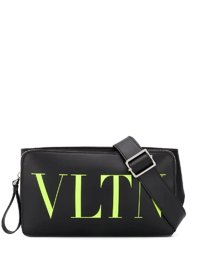 Shop Valentino Vltn Logo Belt Bag In Black