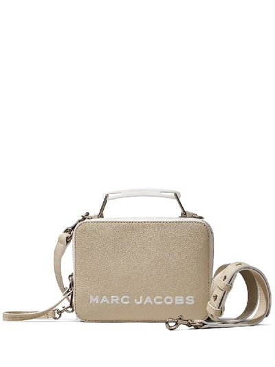 Shop Marc Jacobs The Textured Box-style Crossbody Bag In Neutrals