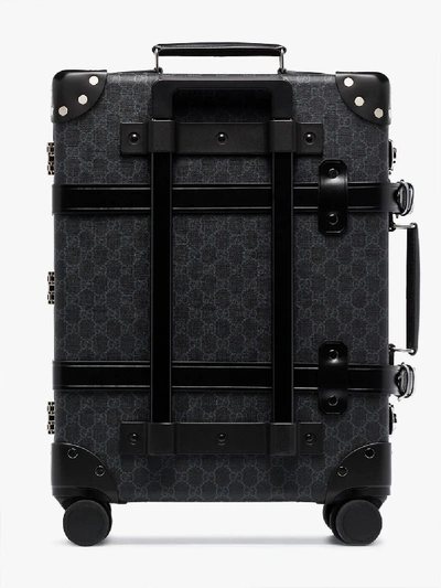 Shop Gucci Black Globetrotter Monogram Suitcase
